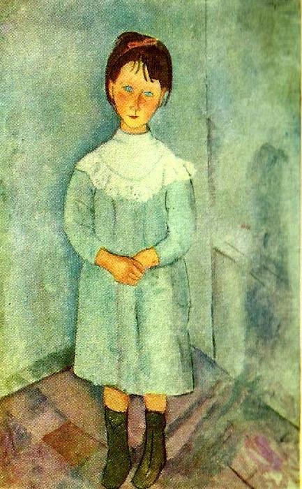 flicka i blatt, Amedeo Modigliani